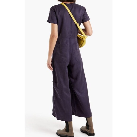 L.F. Markey Felix cropped washed-twill jumpsuit Size 6 - Picture 3 of 9